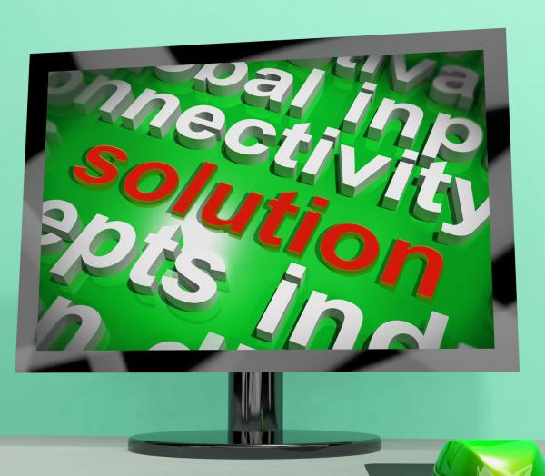 Solution Word Screen Cloud Shows Achievement Resolution Solving And So