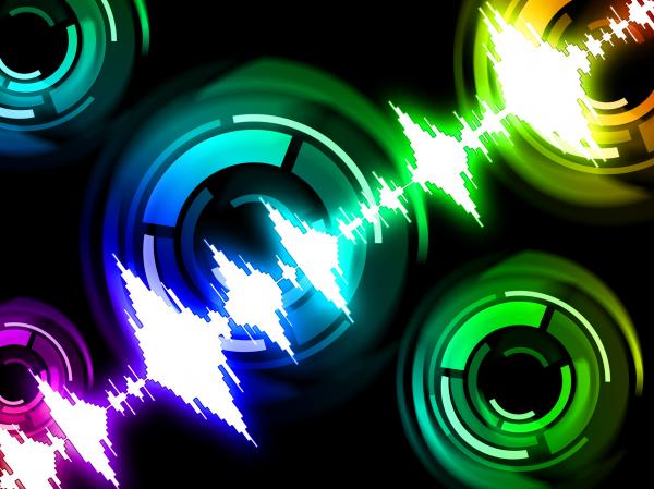 Sound Wave Background Means Audio Mixer Or Beats Pattern