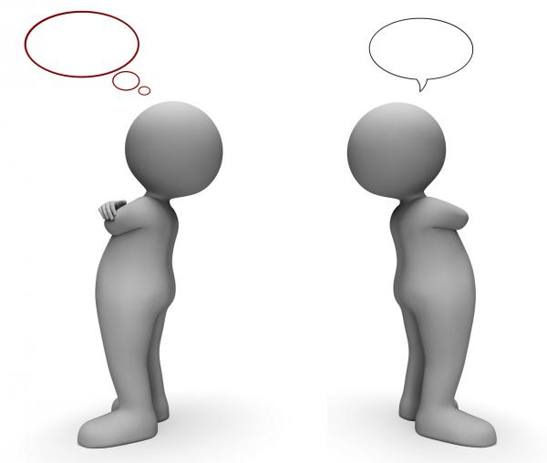 Speech Bubble Shows Copy Space And Annoyed 3d Rendering