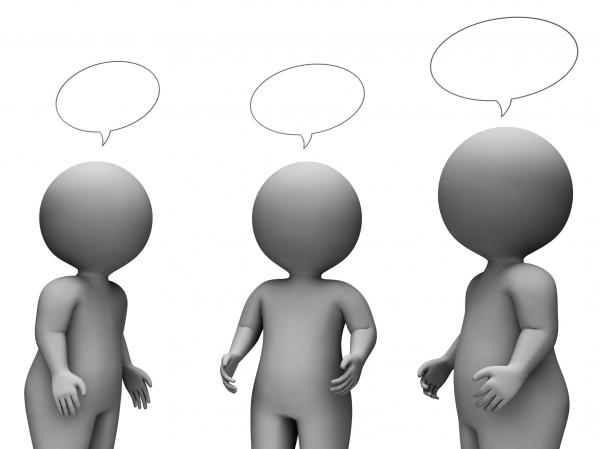 Speech Bubble Shows Render Chatting And Speaking 3d Rendering