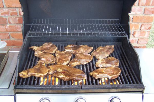 Spicy Pork Chops on Grill 2
