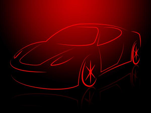 Sportscar Modern Represents Sports-Car Supercar And Autosport