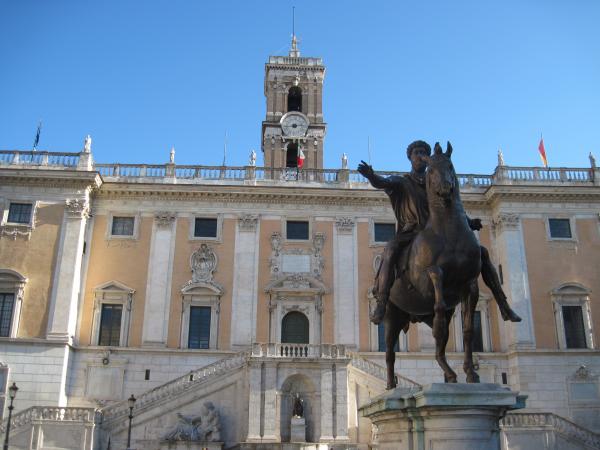Square at the National museum in Rome