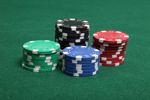 Stacks of poker chips