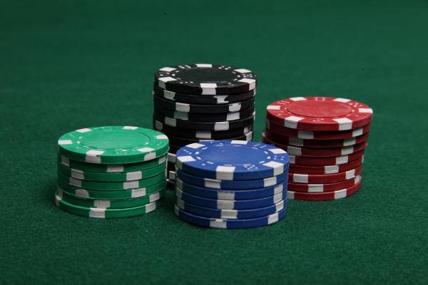 Stacks of poker chips