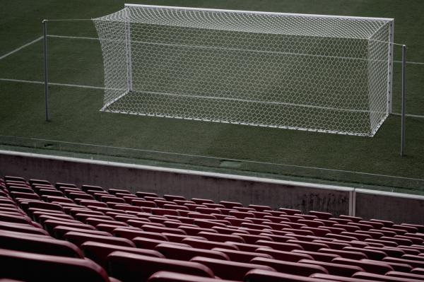 Stadium Seats Near White Soccer Goal