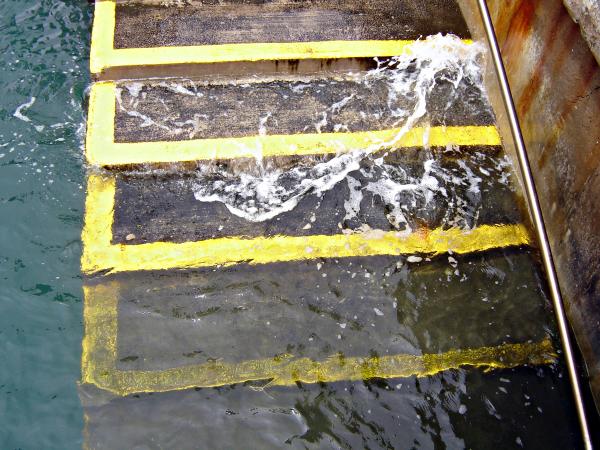 Stairs going into the sea
