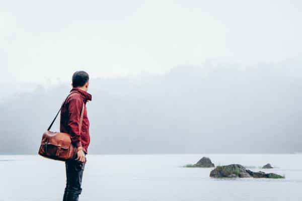 Standing next to the River