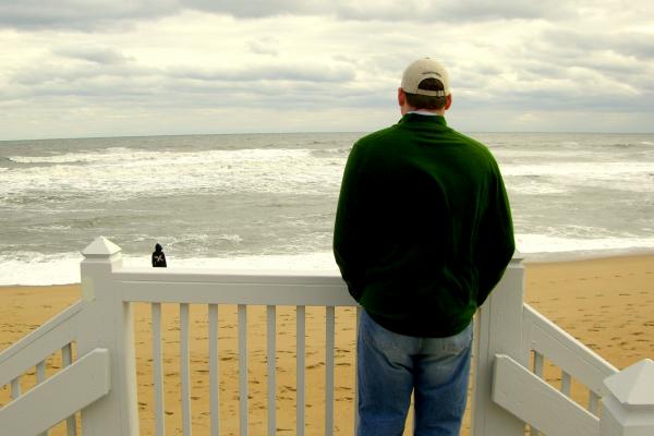 Staring at sea