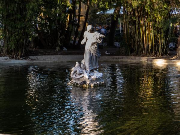 Statue in the middle of fountain