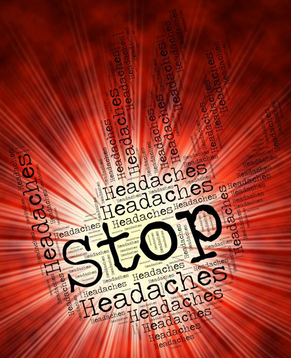 Stop Headaches Means Warning Sign And Control