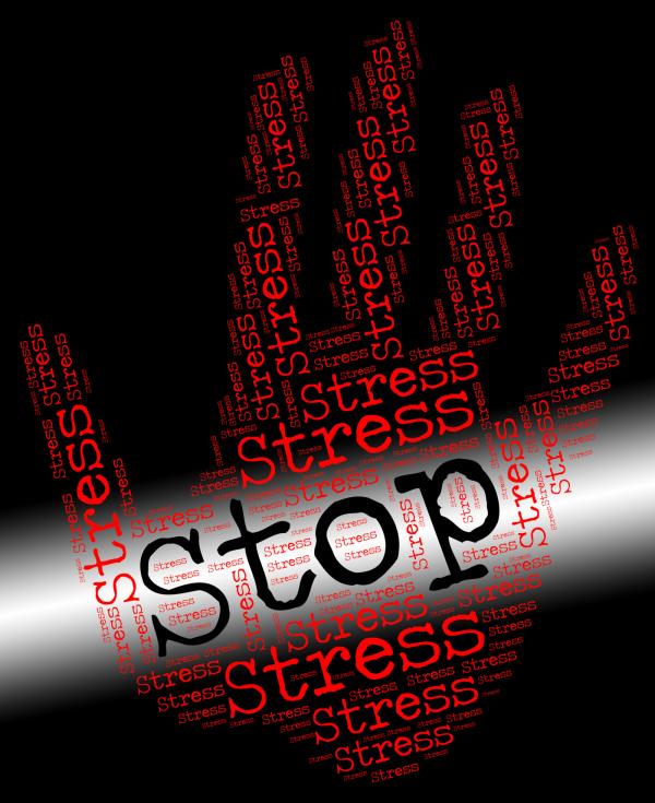 Stop Stress Represents Warning Sign And Caution