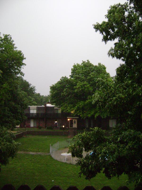 Stormy courtyard