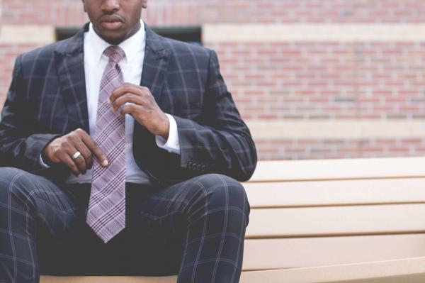 stylish man with a tie