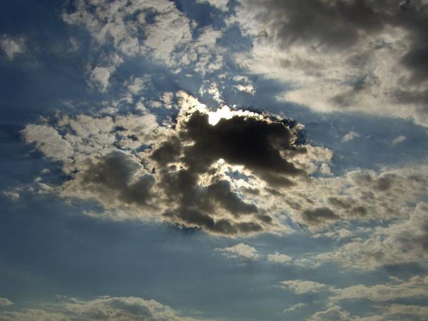 Sun Hiding Behind Clouds