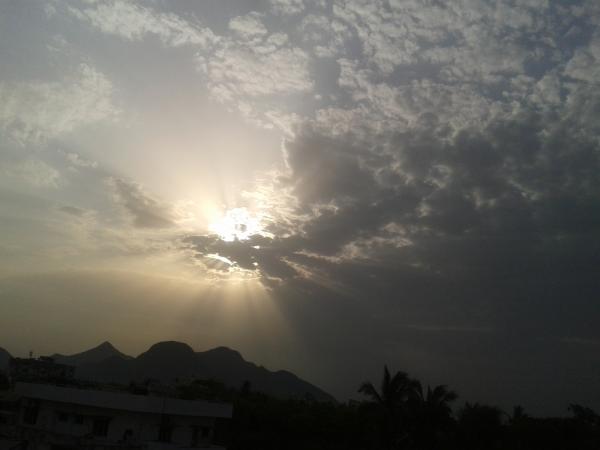 Sun rays in morning