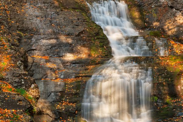 Sunbathed Raymondskill Falls - HDR