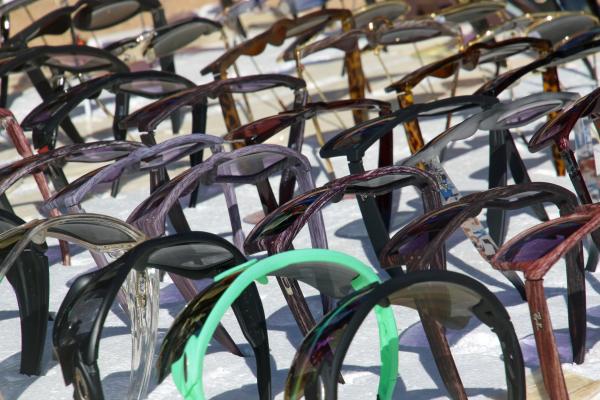 Sunglasses on the sand