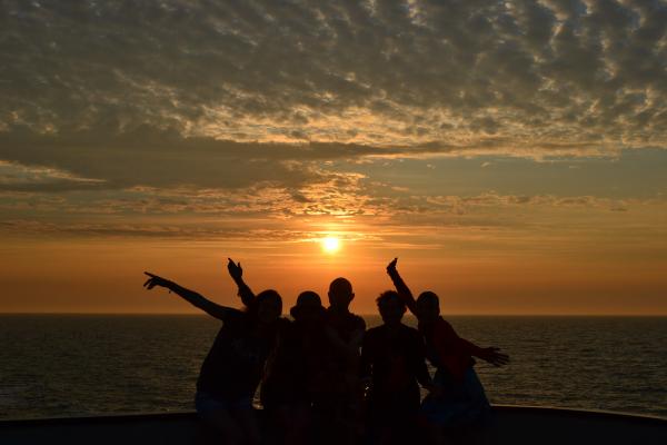 Sunrise at Afsluitdijk