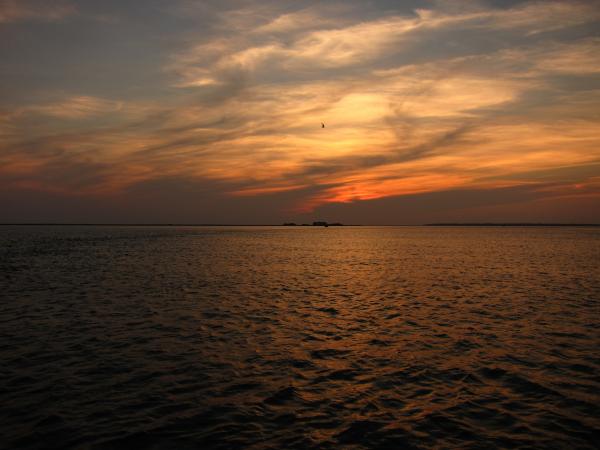 Sunset at sea