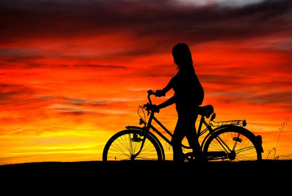 Sunset & bicycle