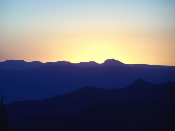 Sunset in the rockys