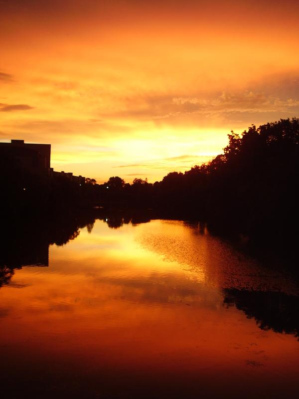 Sunset over river