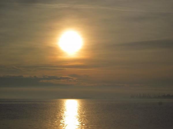 Sunset over the sea