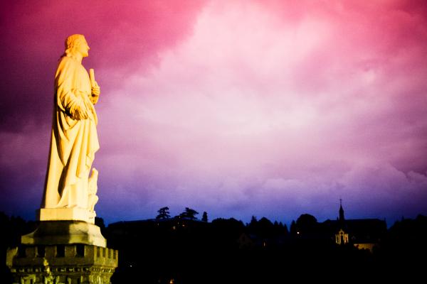 Sunset statue