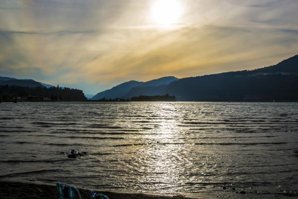 Sunsetting on the Columbia River Gorge, Oregon