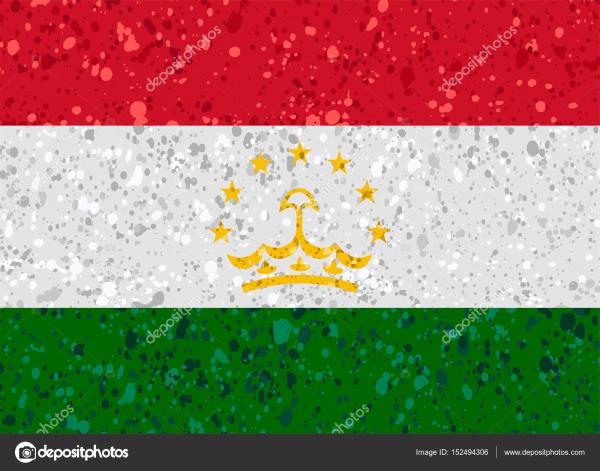 Tajikistan Grunge Flag
