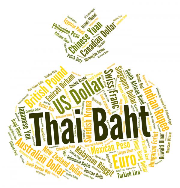 Thai Baht Shows Foreign Exchange And Banknotes