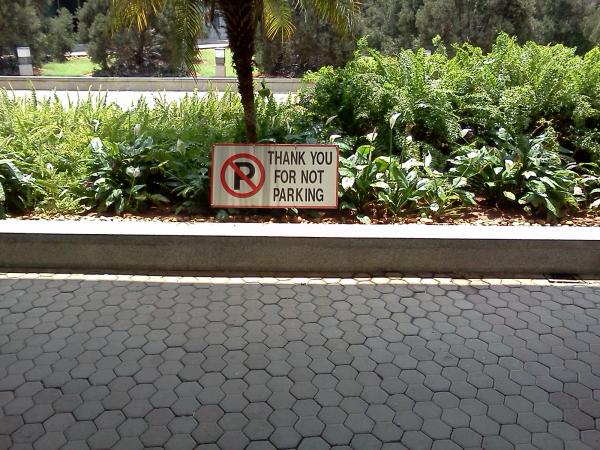 Thank you for not parking