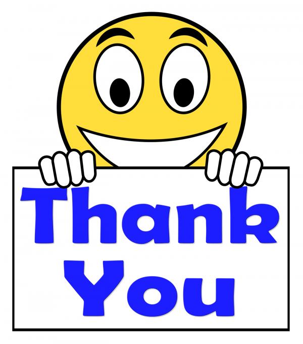 Thank You On Sign Shows Gratitude Texts And Appreciation
