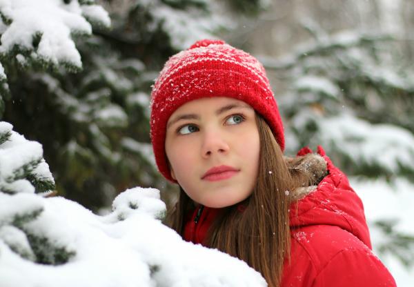 The girl in the woods