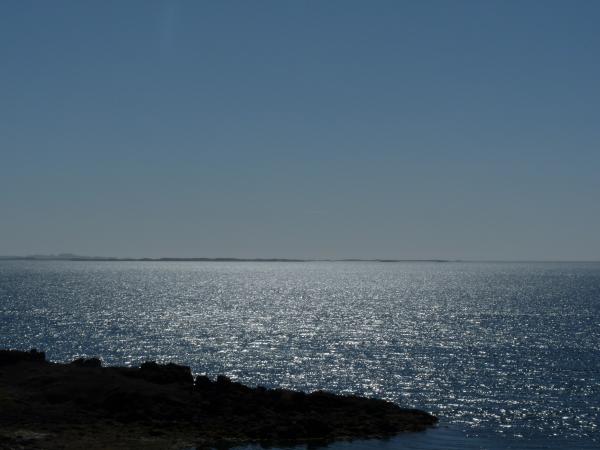 The sea is shining