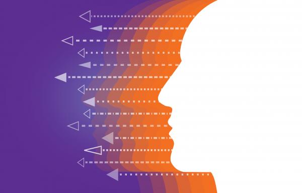 Thought and Execution - Business and Cognitive Concept with Arrows and