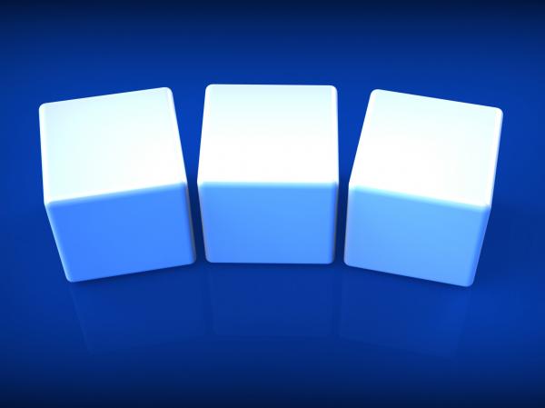 Three Blank Dice Show Copyspace For 3 Letter Word