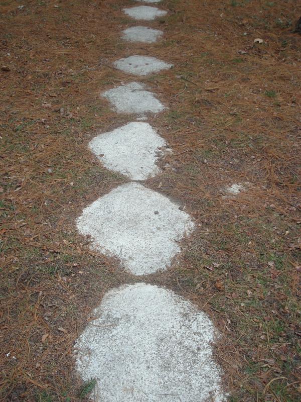 Tiles path in the park