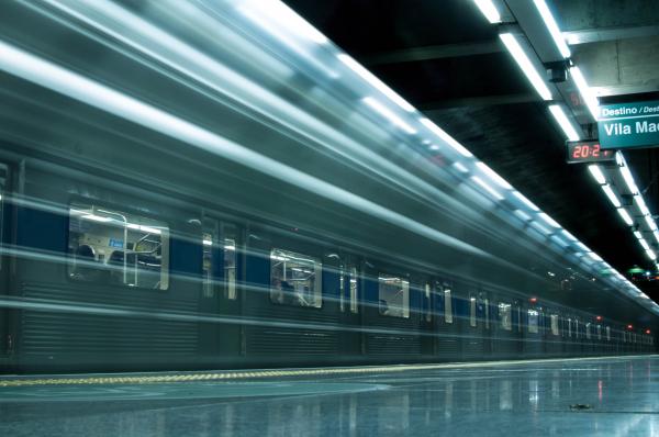 Time Lapse Photography Of Train In Train Station