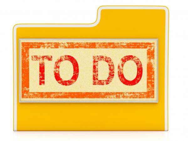 To Do File Shows Organizing And Planning Tasks