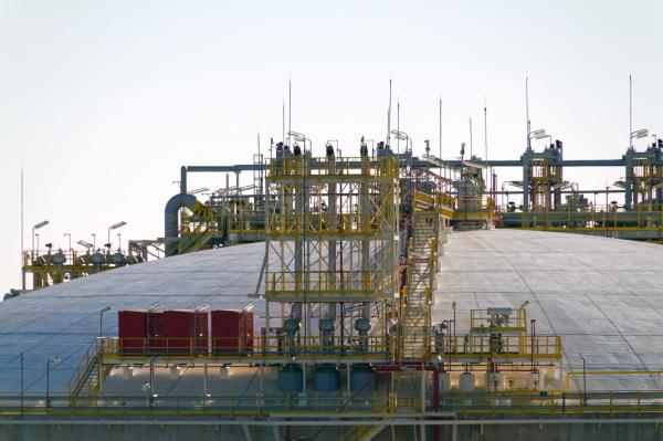 Top of an Oil and Gas Storage Tank