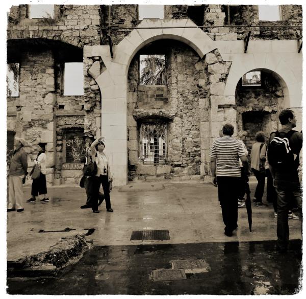Touristes à Split (Croatie)