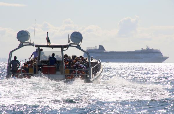 Touristic boat in the sea