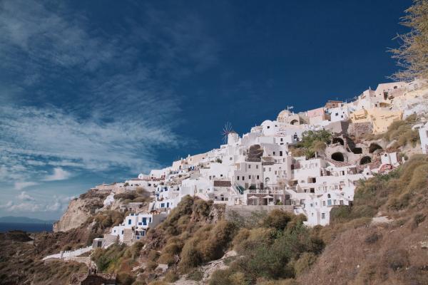 town on mountain