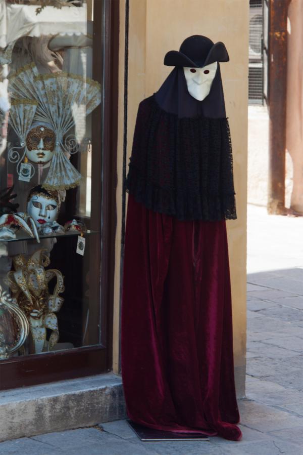 Traditional venice mask on mannequin