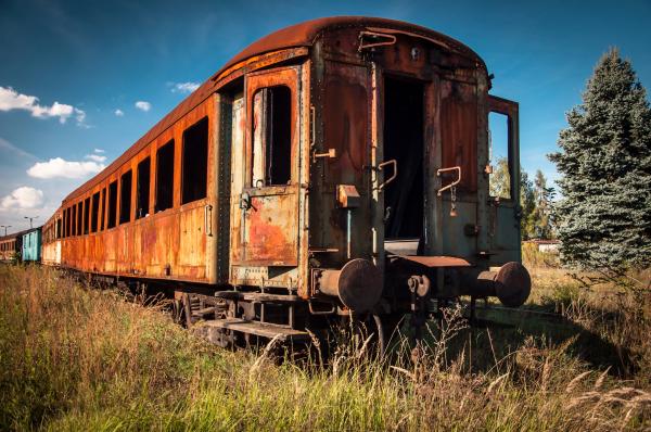 Train graveyards, Krakow, Poland