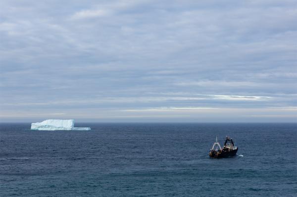 Trawler and iceberg
