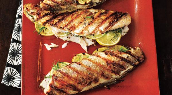 Trout fish barbecue