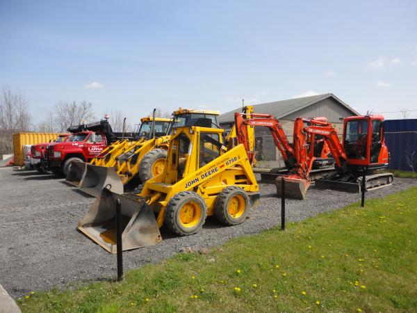 Truck and hoe